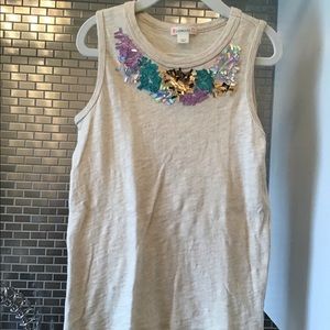 J Crew Crewcuts Embellished Tank Top